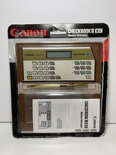 Vintage Canon Checkbook III Money Manager With Calculator Case & Pen NOS Rare picture