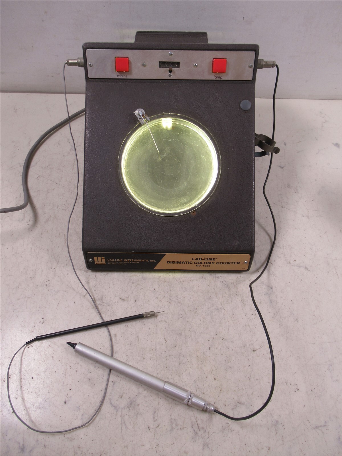 Lab-Line Digimatic Colony Counter 1585 Vintage Laboratory Device Lab-Line Digimatic Colony Counter 1585 Vintage Laboratory Device