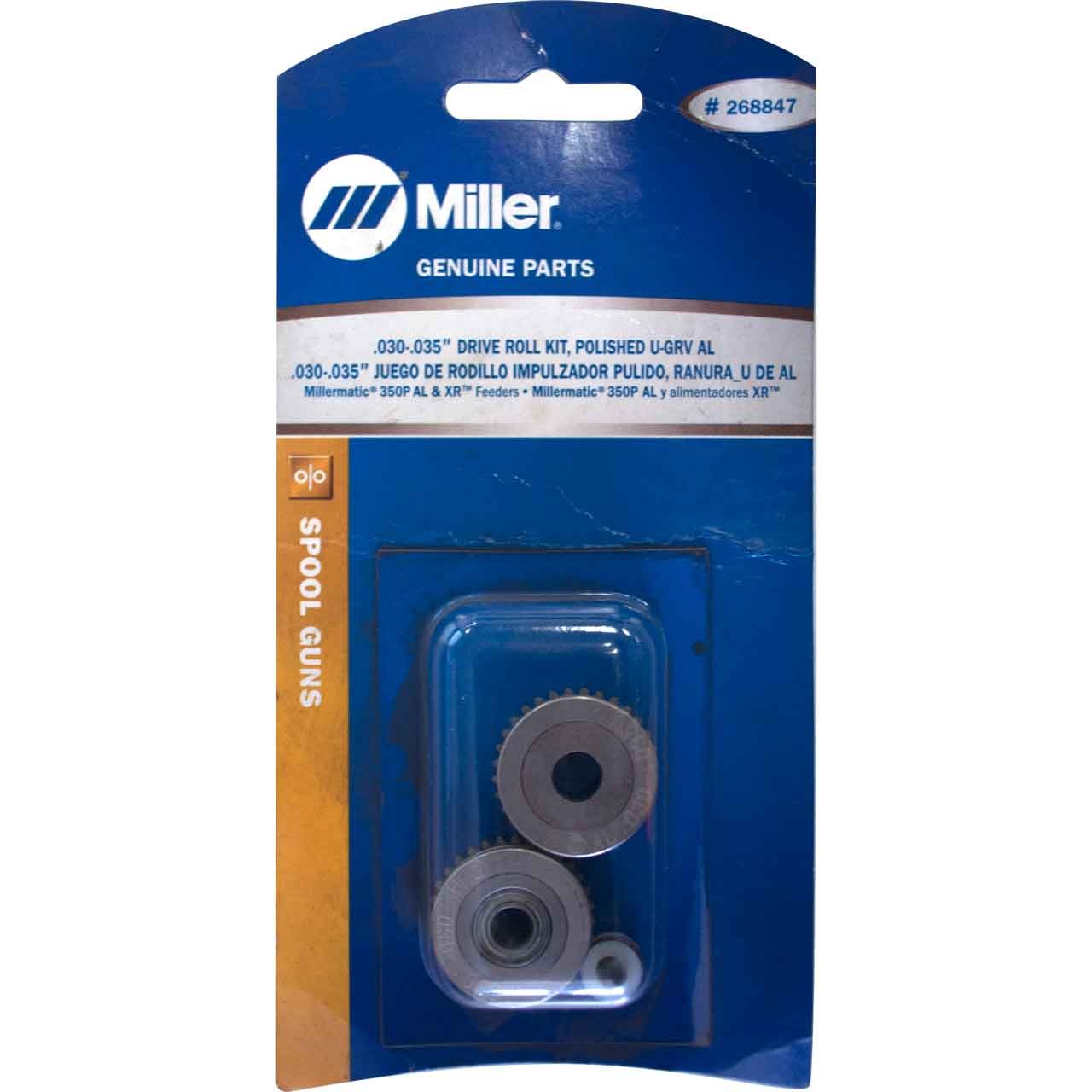 Miller 268847 Kit Drive Roll Polished XR .030-.035 AL Miller 268847 Kit Drive Roll Polished XR .030-.035 AL