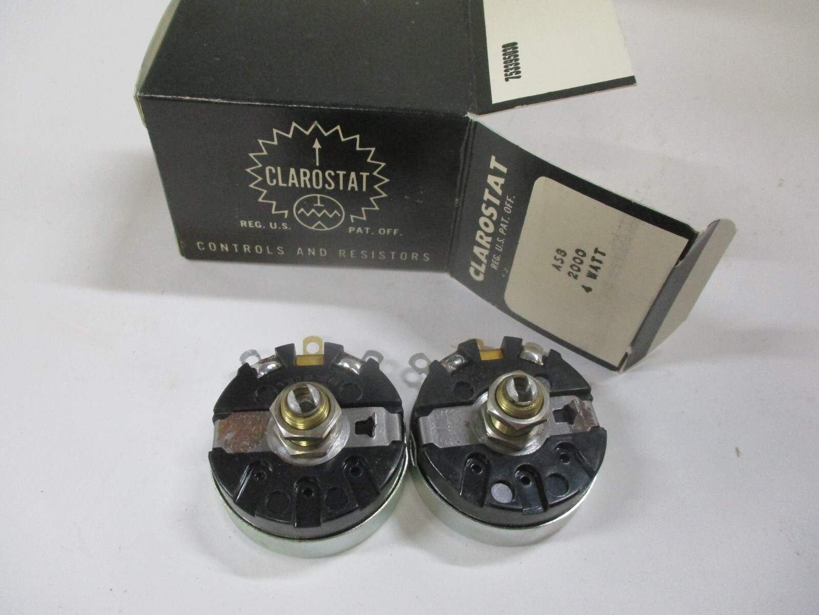 2 Pack NOS Clarostat A58 2000 4Watt Potentiometer