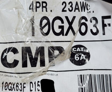 Belden 10GX63F 23/4P Bonded Pair F/UTP 625MHz Cat6A Cable 10GX CMP Blue /50ft picture