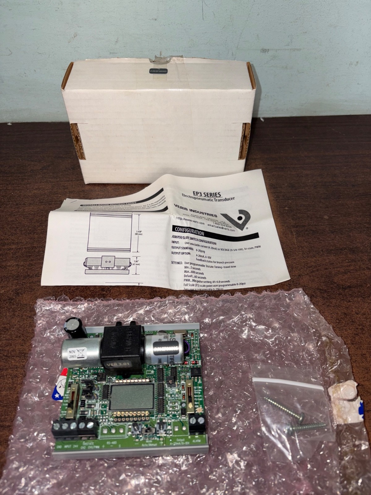 NOS VERIS EP3030S EP3 SERIES ELECTROPNEUMATIC TRANSDUCER   .  B504
