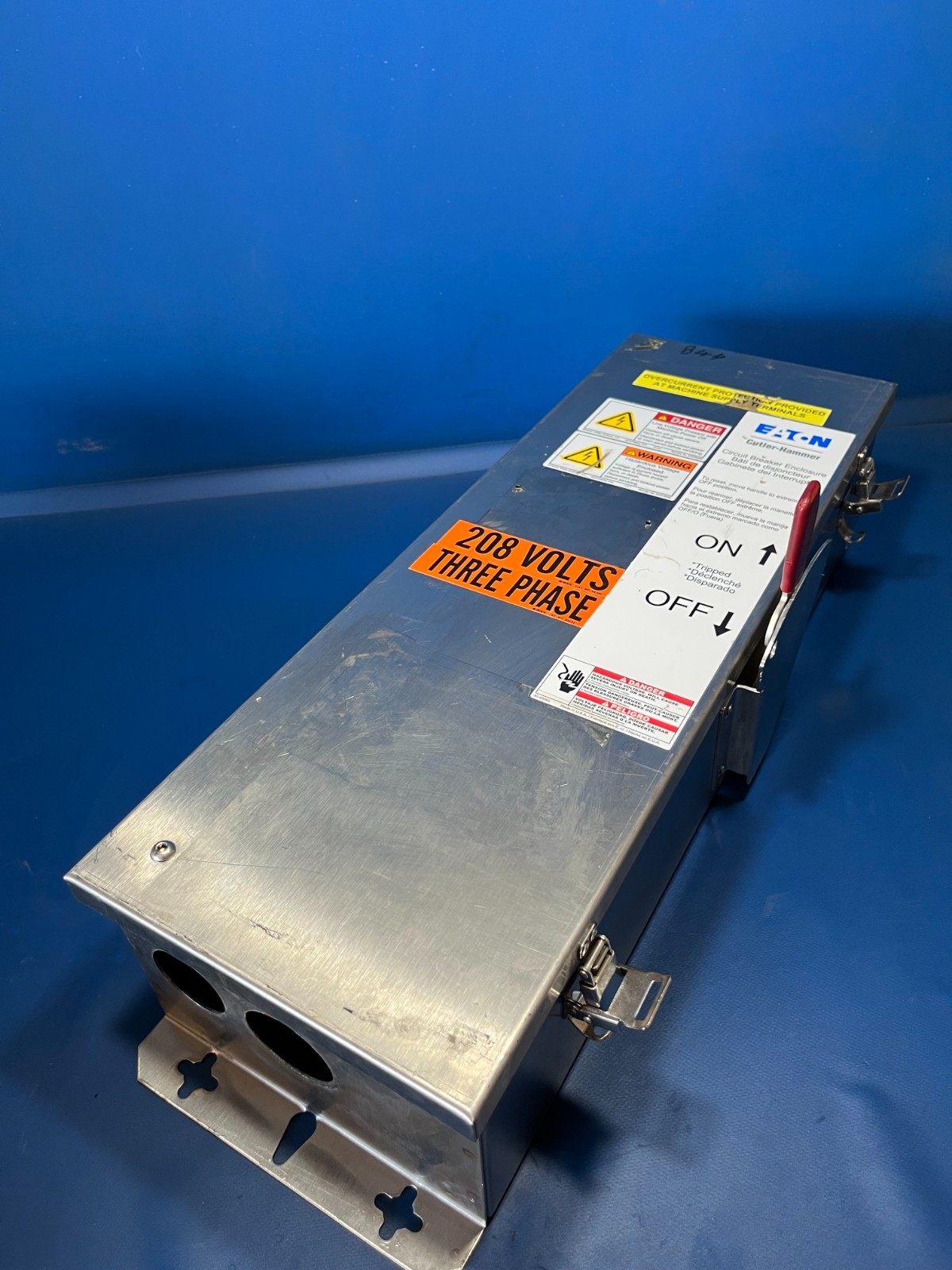 EATON CUTLER-HAMMER WFDN100E NEMA 4 CIRCUIT BREAKER ENCL. W/ELFD3080L BREAKER