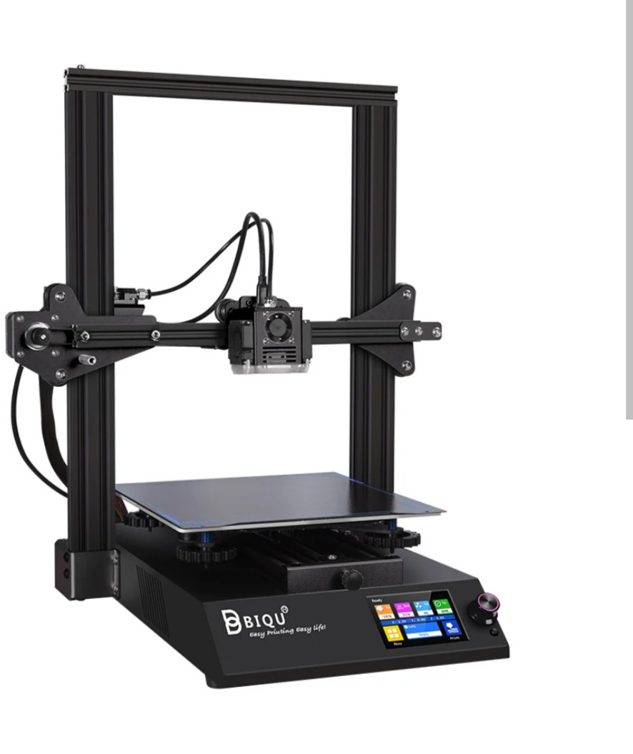 Biqu 3D Printer Open Frame Touchscreen Control Knob Single Extruder Black