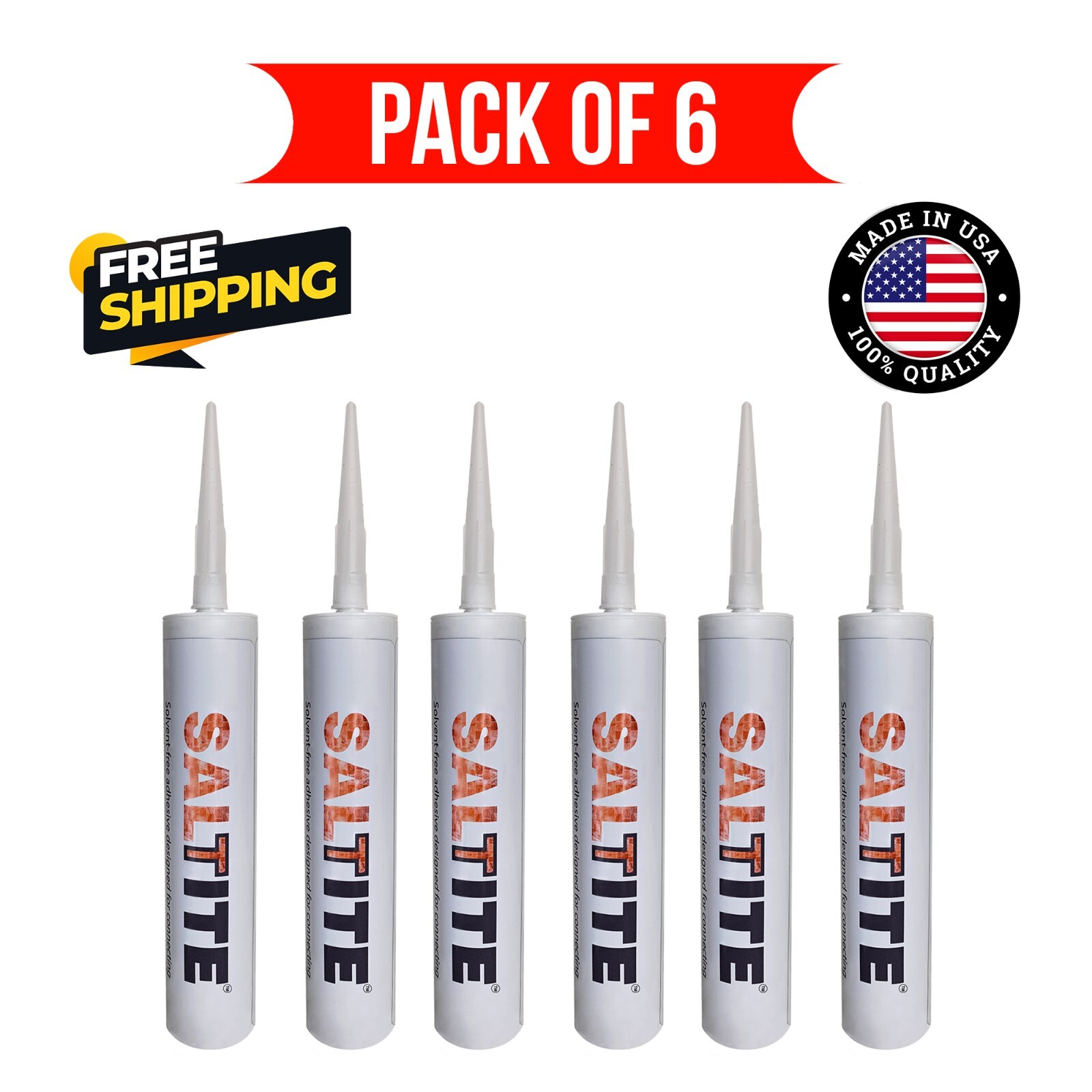 Salt Glue Pack of 6 Himalayan Salt Adhesive for Joining Salt Bricks, Salt Tiles