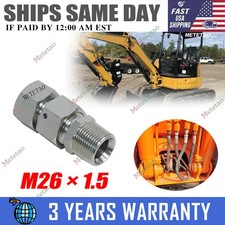 New Fits For Mini Excavator M26 X 1.5 Hydraulic Filter Adapter USA STOCK picture