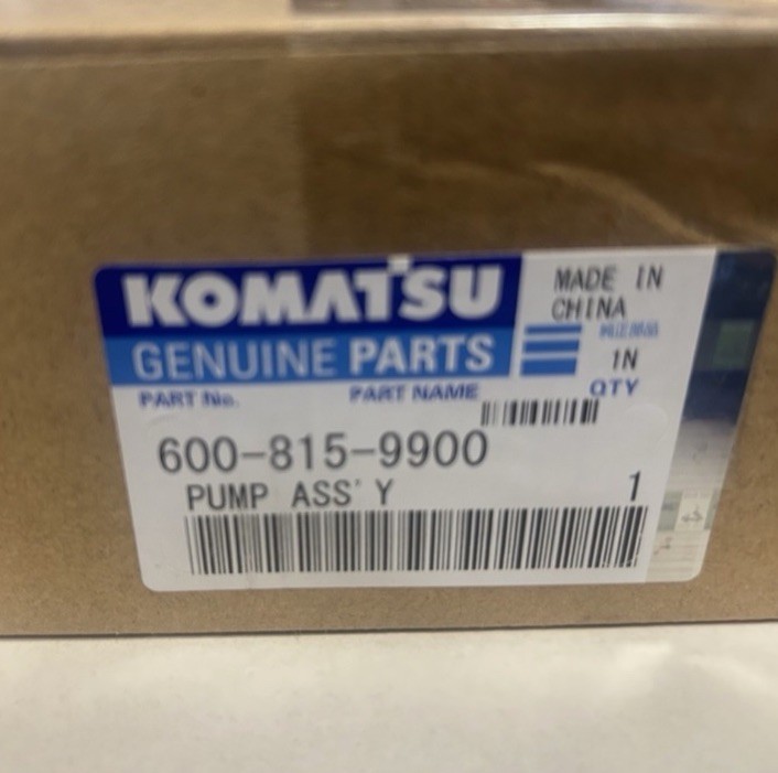 Genuine Komatsu 600-815-9950,600-815-9900 Priming Pump. New In Box 600-815-9951