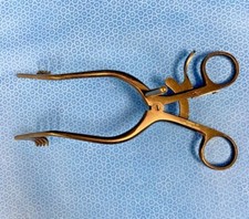 Codman 50-1465 Verity Cerebellar Retractor w/ Bar 4x4 Sharp Prongs Black Neuro picture