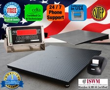 4'x4' Floor Scale 10000 lb Legal for Trade Pallet Scale with Printer & Ramp NTEP picture