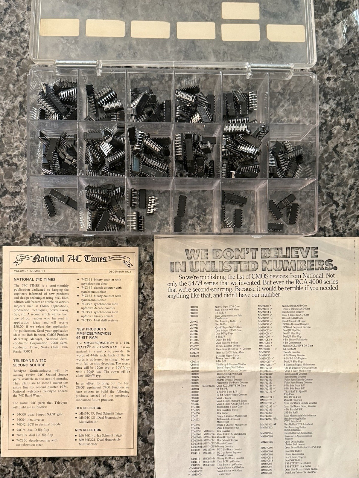 300+ Vintage National  CMOS Semiconductor Lot - See Description