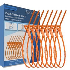 8 Pack 25Inch Drain Snake Clog Remover, Drain Hair Remover, Sink Snake Drain Aug picture