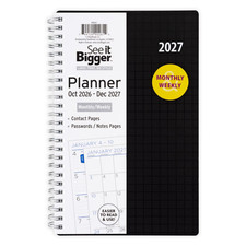 See It Bigger 15 Month Appointment Planner 2026-2027 Medium Black picture