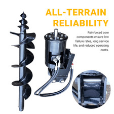 200mm Diameter Auger Drill with Hoses for 1Ton-1.8Ton Mini Excavator USA Stock picture
