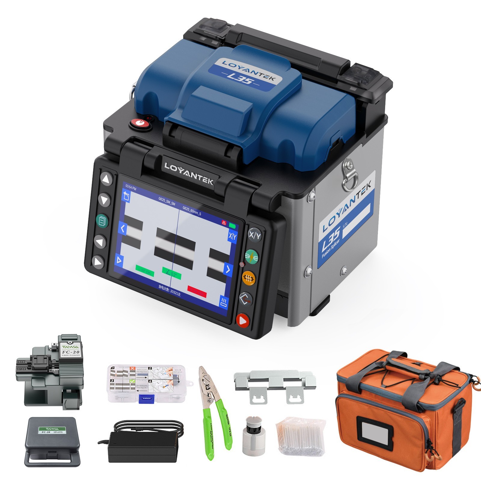 LOYANTEK  L35 Fiber Fusion Splicer 8s heating Fiber Splicer FTTH Splicer Kit