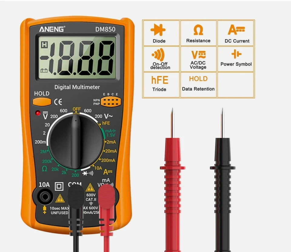 LCD Digital Multimeter Voltmeter Ammeter Ohmmeter Volt AC DC Tester Lead Meter LCD Digital Multimeter Voltmeter Ammeter Ohmmeter Volt AC DC Tester Lead Meter