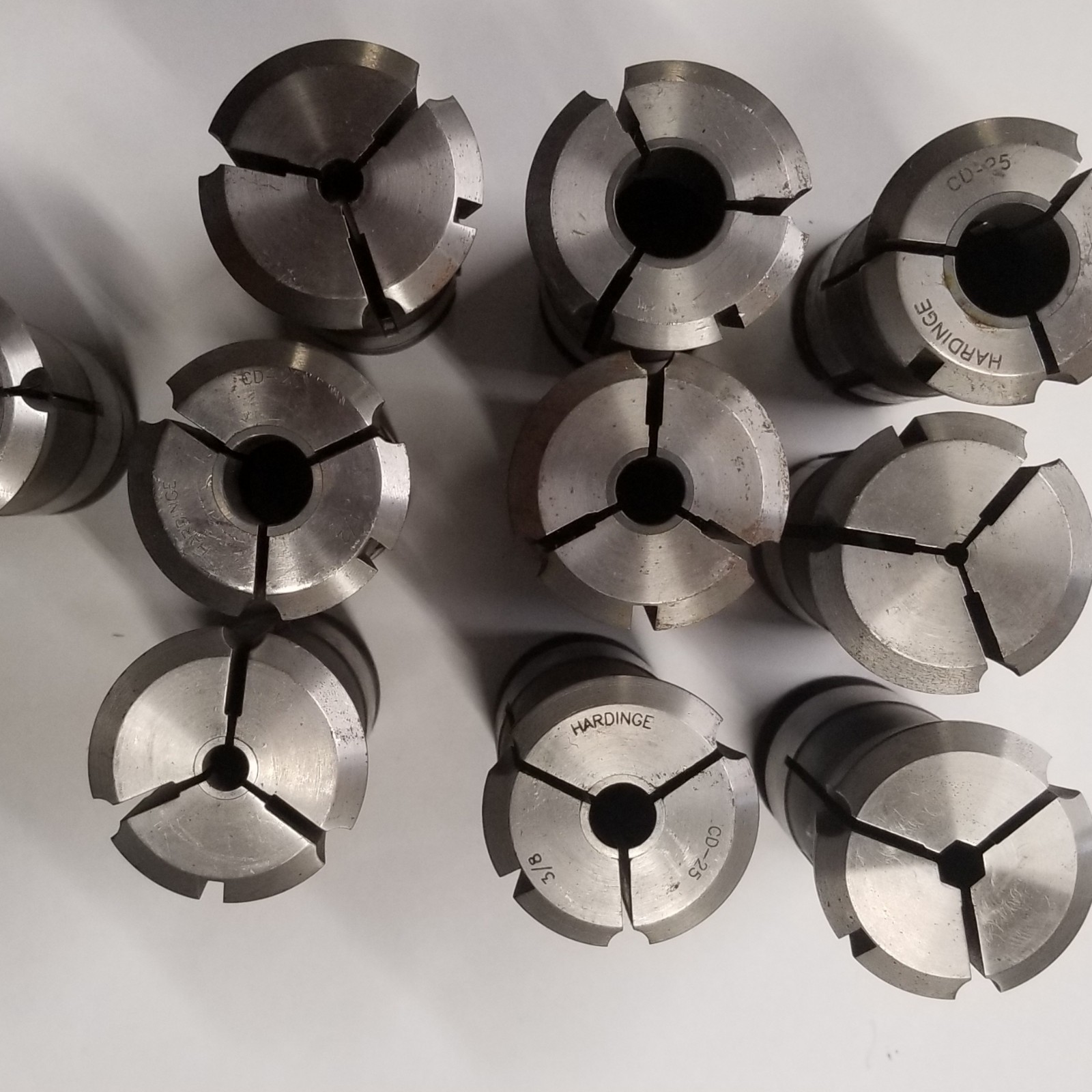 Hardinge CD-25 Collets. Various Sizes, Priced Each. Hardinge CD-25 Collets. Various Sizes, Priced Each.