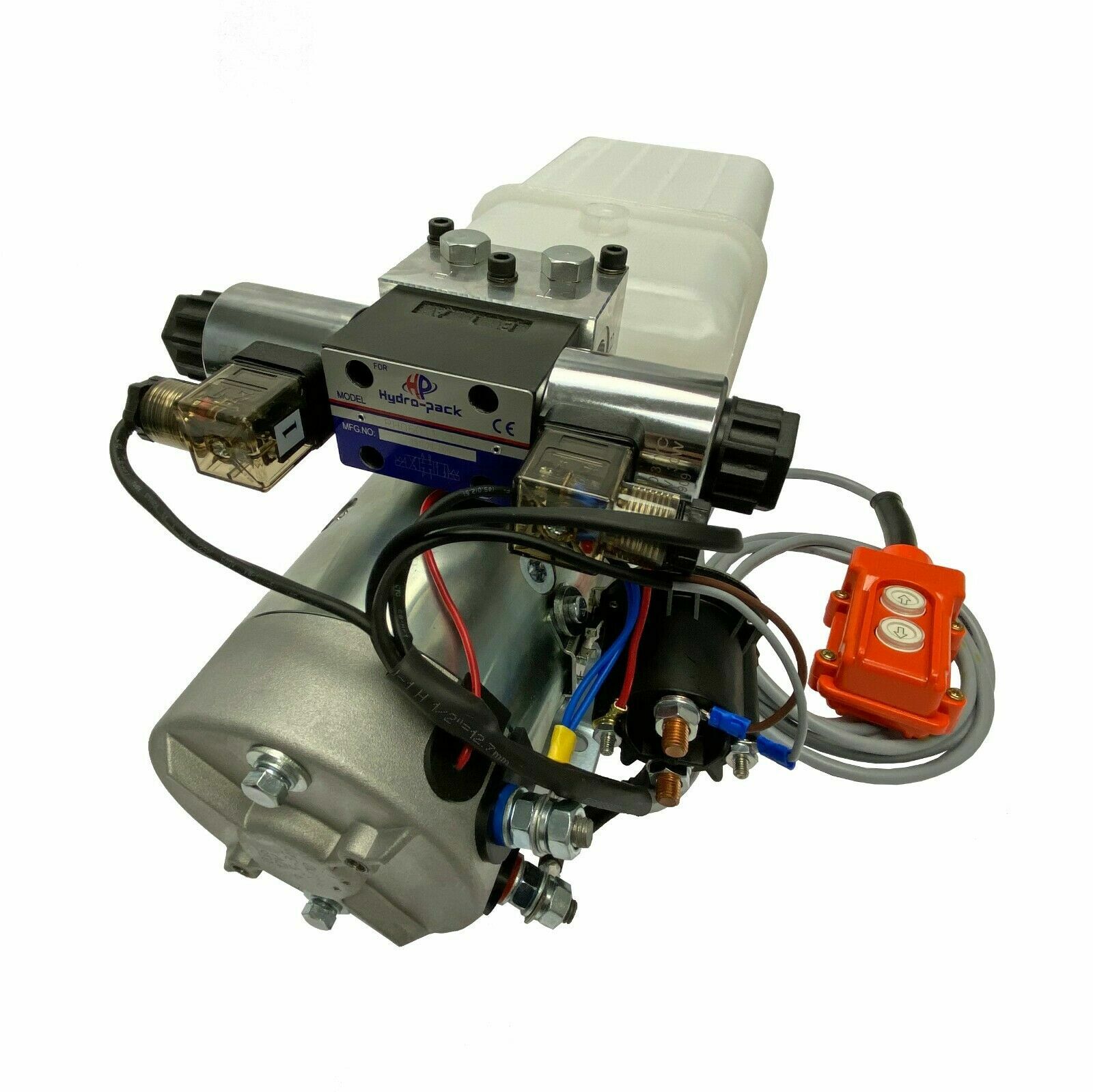 12V DC Double Acting Hydraulic Power Unit 12 Qt plastic tank with Remote Control