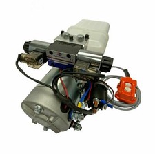 12V DC Double Acting Hydraulic Power Unit 12 Qt plastic tank with Remote Control picture