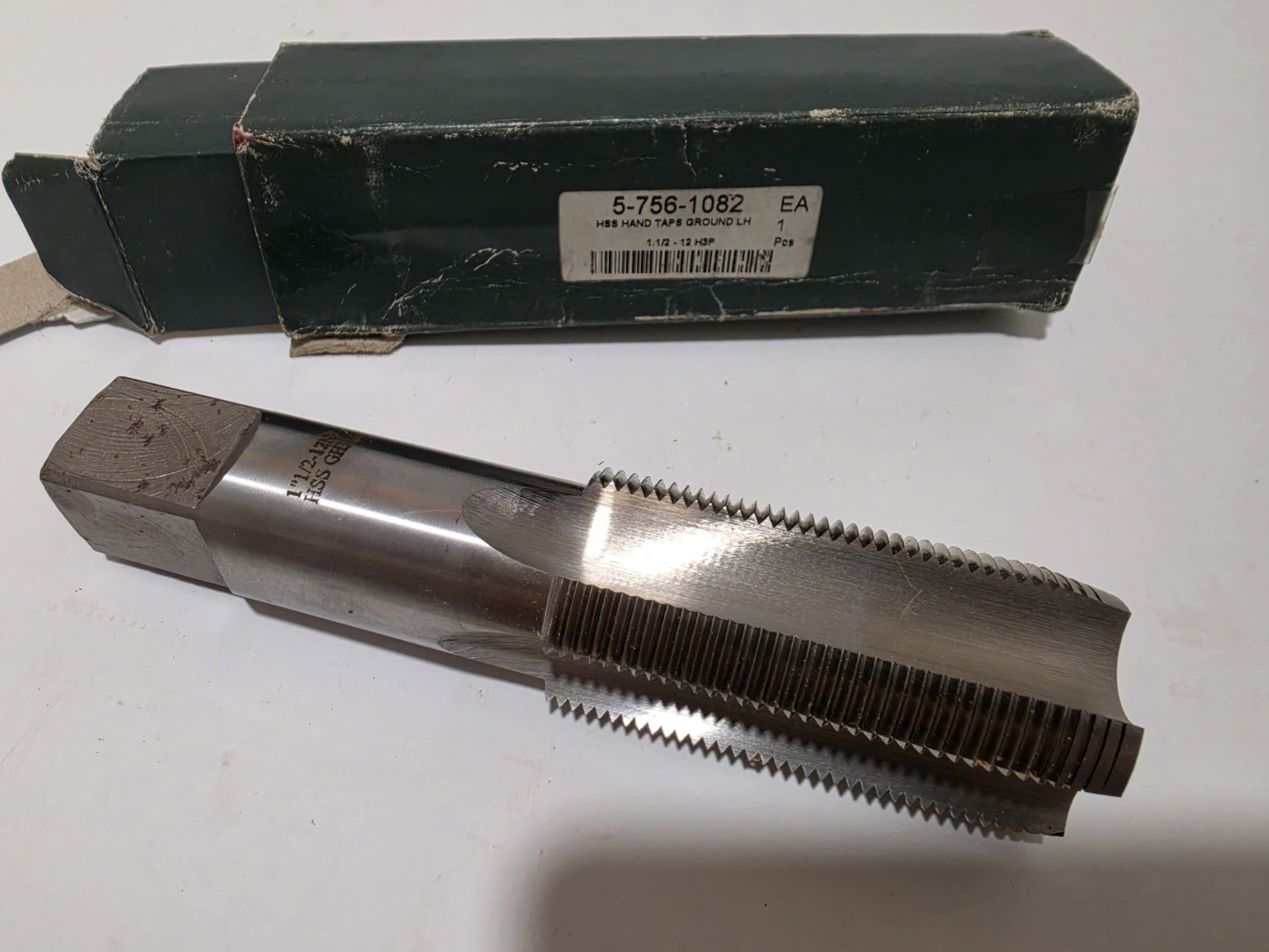 TMX 1-1/2-12 NF GH3 LH HSS Left Hand Plug Tap Toolmex 5-756-1082