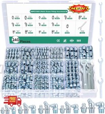 Kit surtido de 240 engrasadores (boquillas de engrase), tipo SAE y métrico, incl picture
