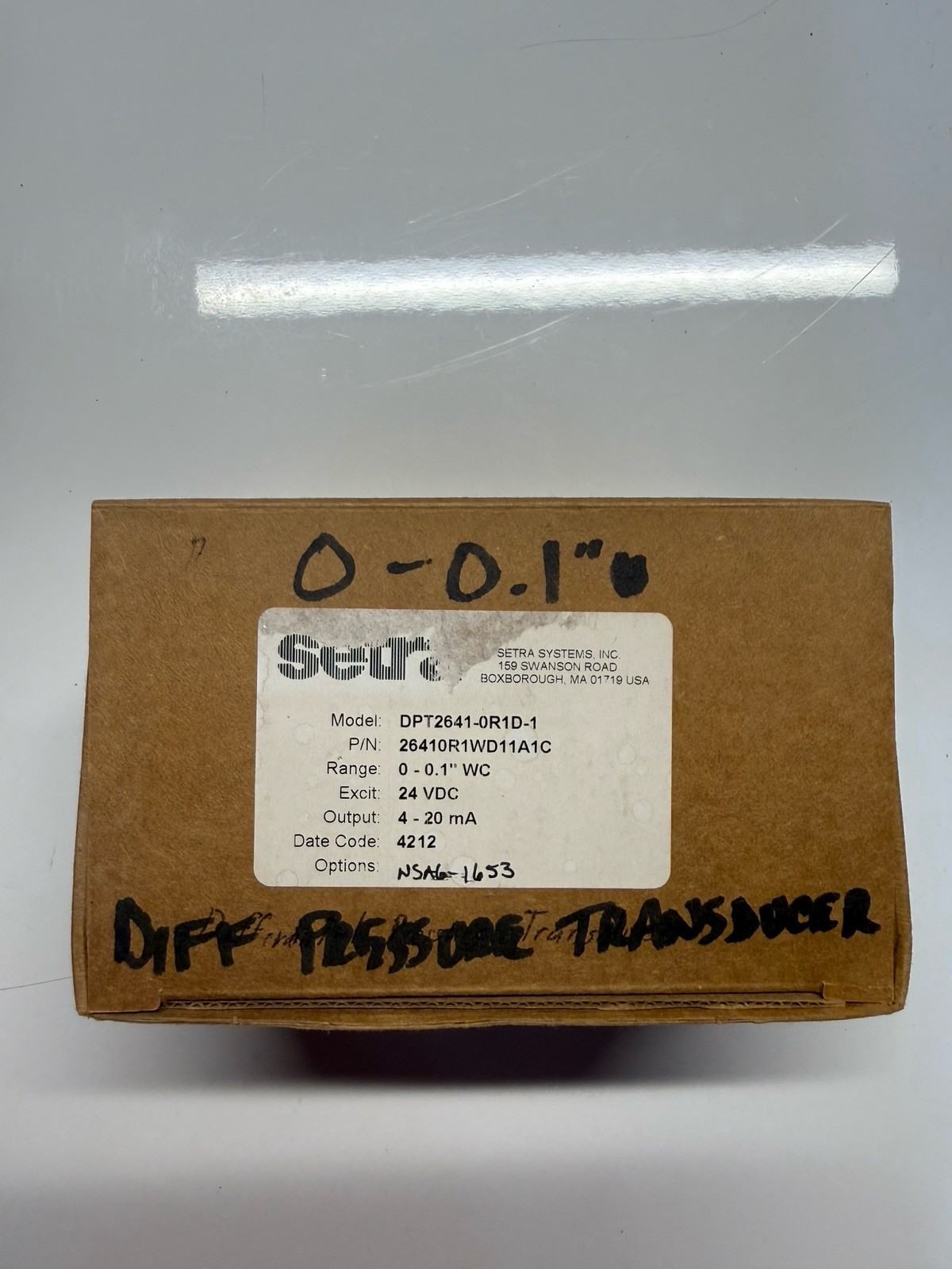 Setra 26410R1WD11A1C DPT2641-0R1D-1 Diff Pressure Transducer 0-0.1\