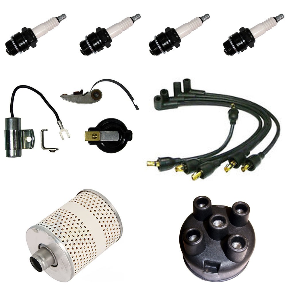353896R1 Tune Up Kit Plugs Wires Cap Oil Filter Fits Farmall A B C H Super A W4