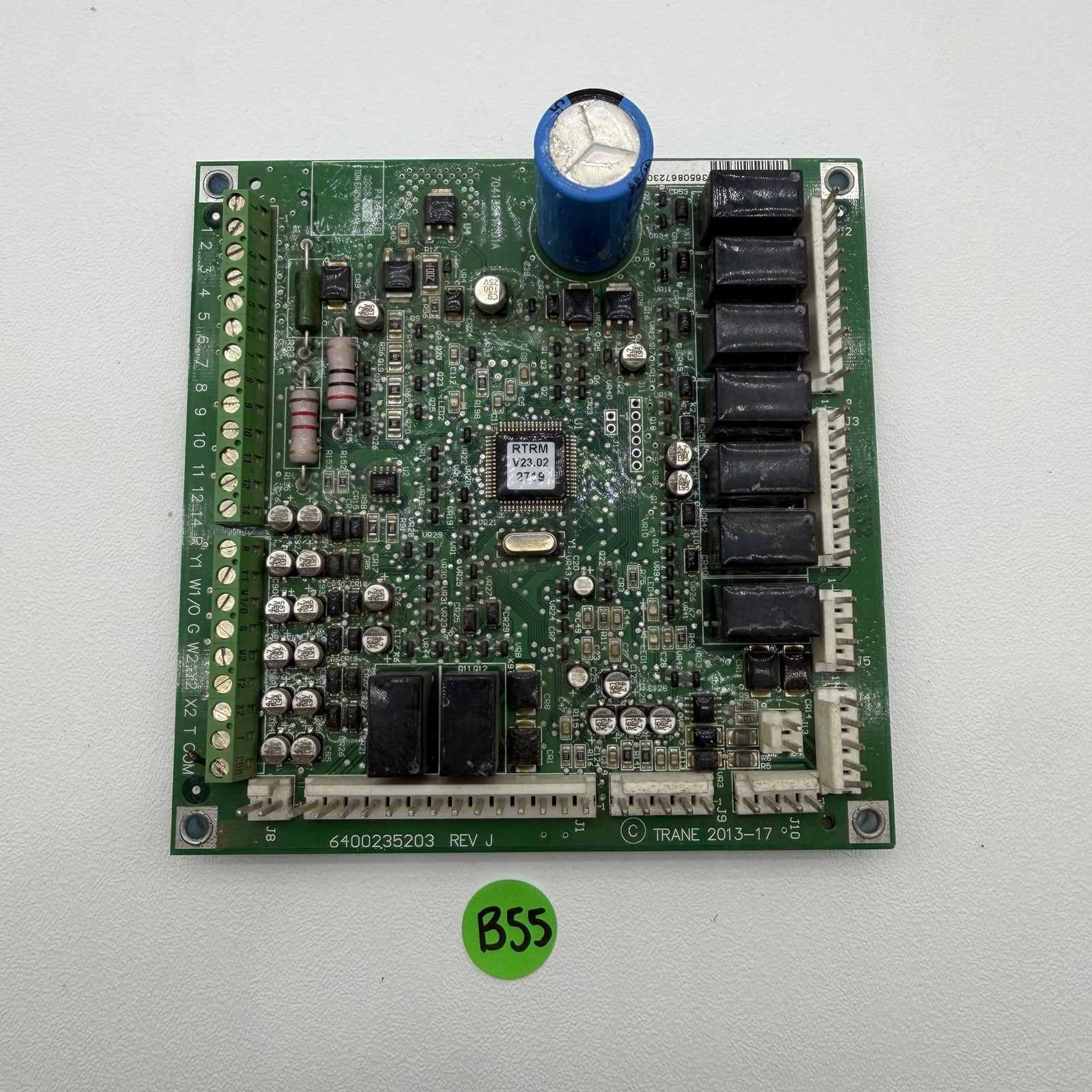 Trane X13650867230 RTRM V23.02 4520 Control Board 6400235203 Rev J ReliaTel HVAC