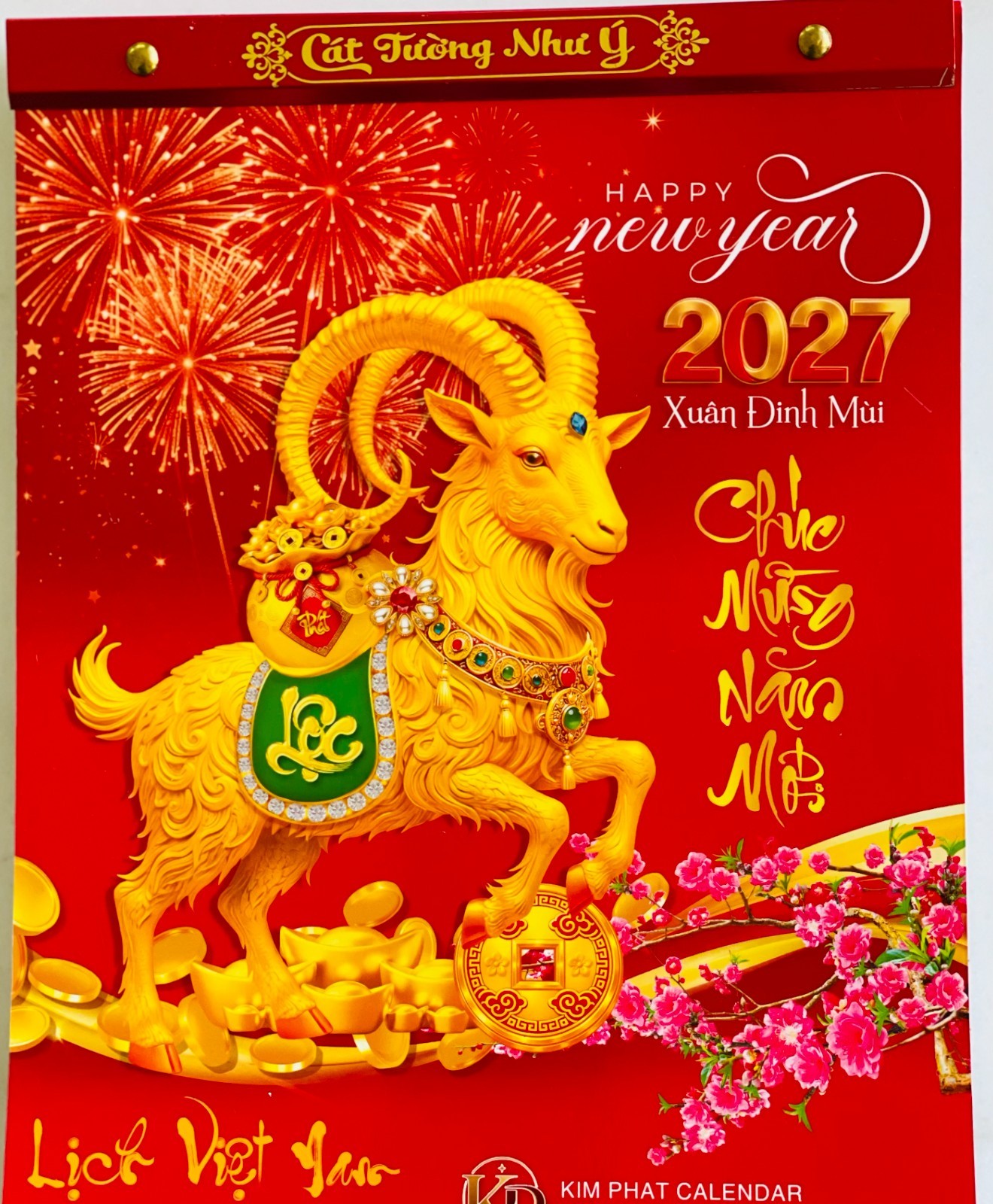 2027 Asian Vietnamese Chinese New Year Wall-Mounted Calendar/ Lich Việt Nam 2027 2027 Asian Vietnamese Chinese New Year Wall-Mounted Calendar/ Lich Việt Nam 2027