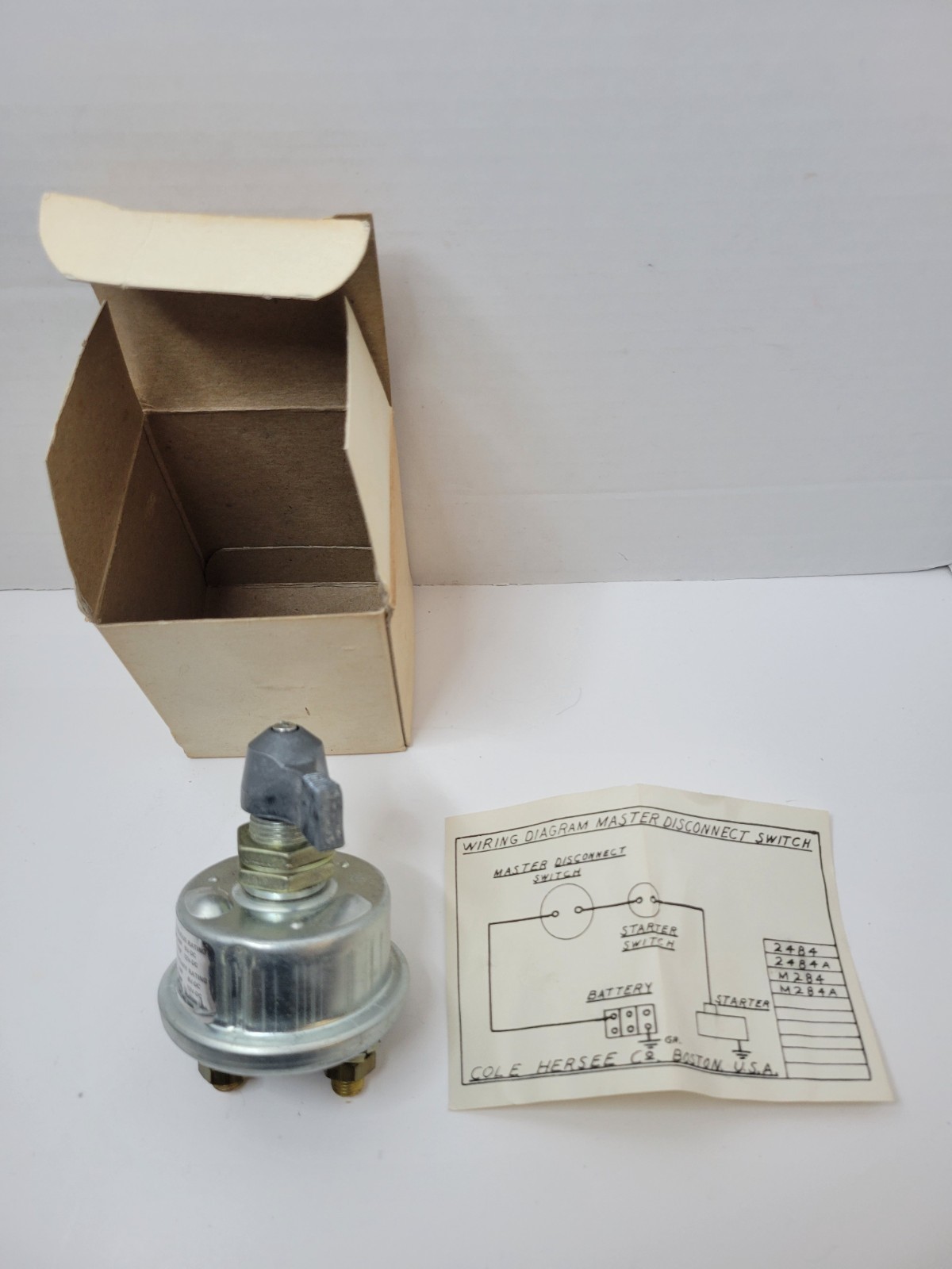 Cole Hersee 2484 Master Disconnect Switch with Copper Contacts NOS