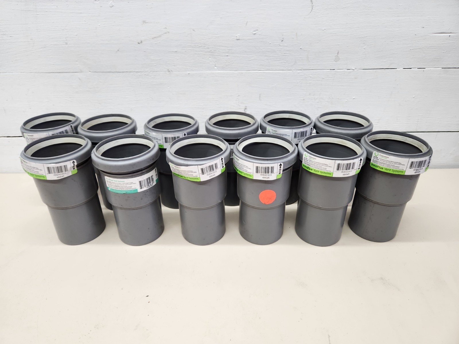 Lot of (12) Centrotherm InnoFlue ISSA0303 Appliance Adaptor Straight 3\