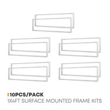 10-Pack, 1X4 FT Surface Mounted Frame Kits for Ceiling installation, 2.75