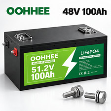 48V 51.2V 100Ah LiFePO4 Lithium Battery Built-in BMS Deep Cycles For Golf Cart picture