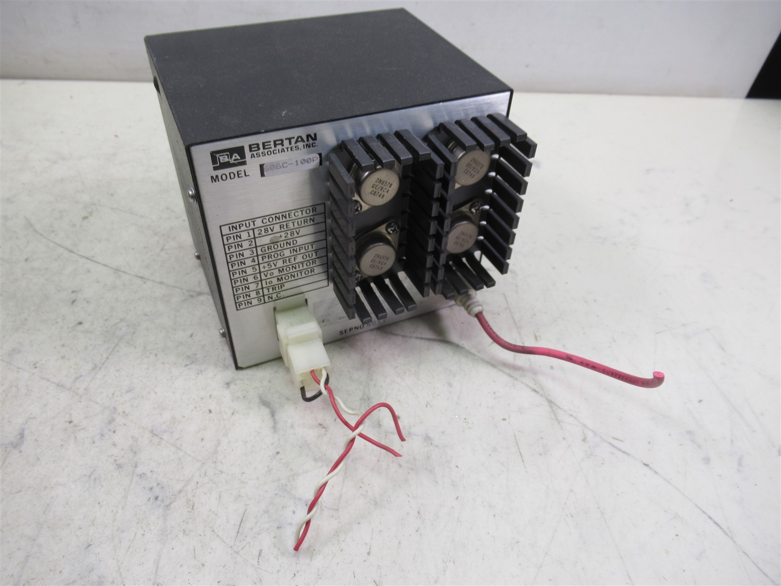 Bertan Associates 606C-100P Modular High Voltage Power Supply Laboratory Use Bertan Associates 606C-100P Modular High Voltage Power Supply Laboratory Use