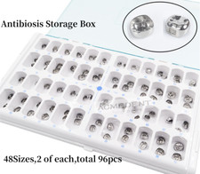 96Pcs Dental Kids Primary Molar Crown Pediatric Preformed Stainless Steel 96Pcs picture