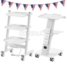 3 Layers Dental Medical Trolley Cart Mobile Instrument Tool with Built-in Socket picture