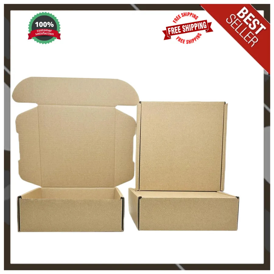 50 Pack Small Shipping Boxes 6x6x2 Inches Corrugated Cardboard Mailing Boxes