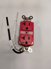 NEW Hubbell Hbl8300sgra 20A Red Duplex Receptacle 125V Hospital Grade picture