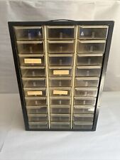 Vintage Akro Mils? 30 Drawer Metal/Plastic Storage Organizer Bins Dividers Parts picture