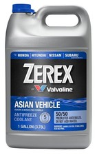 Asian Blue 50/50 Prediluted Coolant 1 Gallon Zerex Silicate Free Borate Free picture