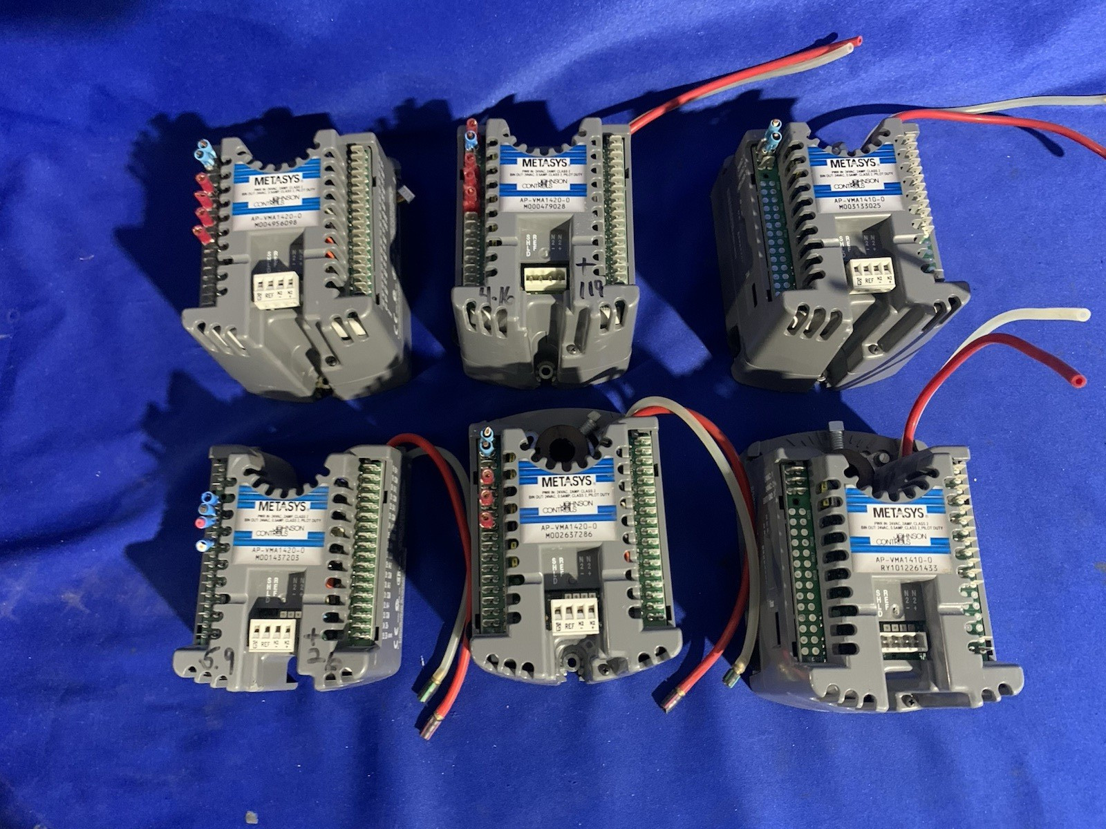 Metasys AP-VMA1420-0 & 1410 Johnson Controls VAV Controller - Lot of 6 Untested