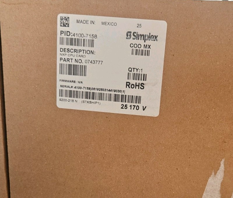 Simplex 4100-7158 NXP SEALED Master Control Upgrade NoDisplay Simplex 4100-7158 NXP SEALED Master Control Upgrade NoDisplay