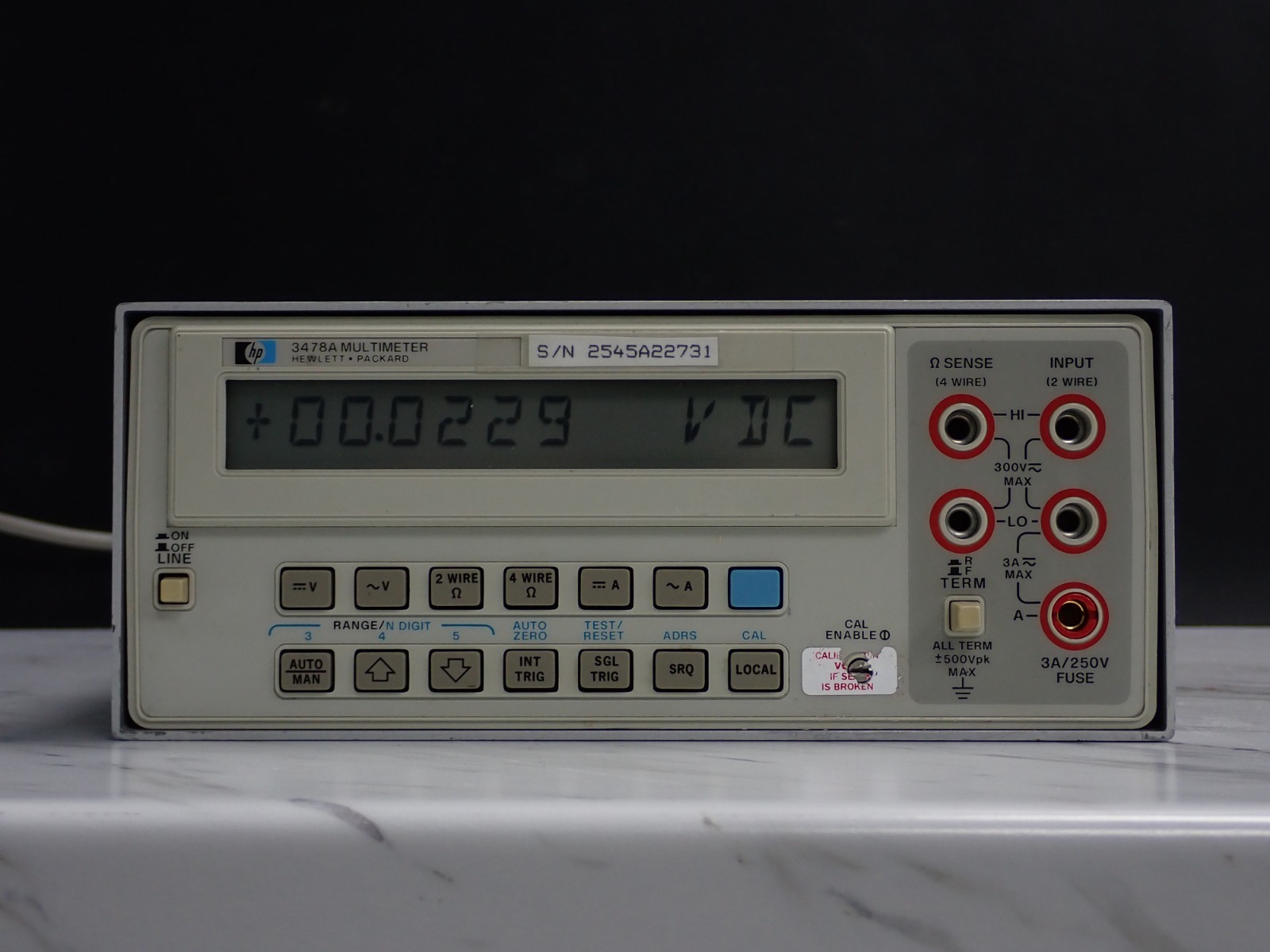 HP 3478A 5.5 Digit Digital Multimeter - USED, HPIB Interface HP 3478A 5.5 Digit Digital Multimeter - USED, HPIB Interface