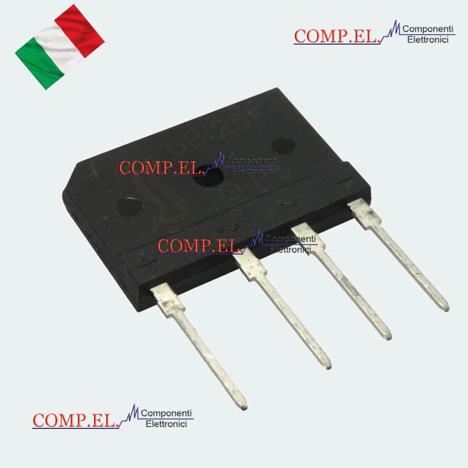 GBI25K Bridge Diode Rectifier 25A 800V GBI Vertical Original Diotec