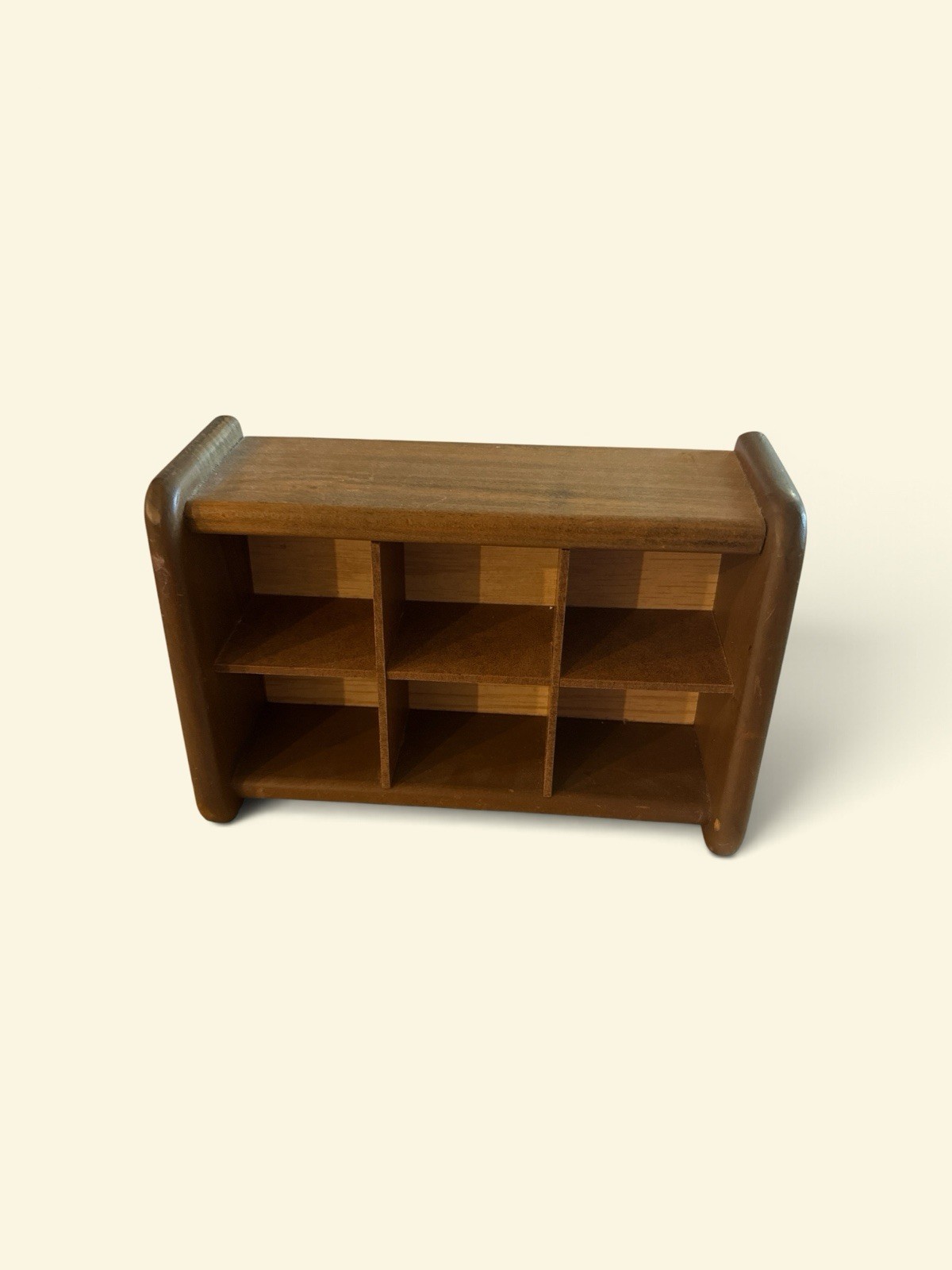 Vintage Wooden Desktop Organizer  Decor Slots 9x7” / 2” Slots