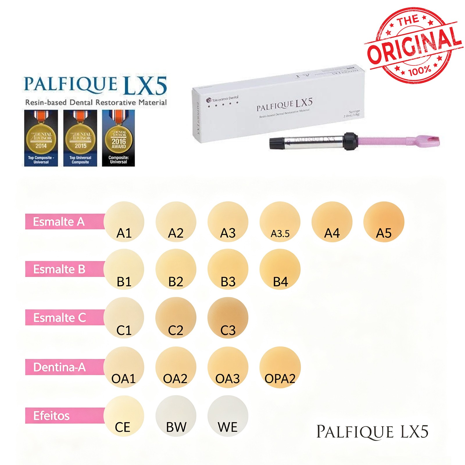 Palfique Tokuyama LX5 Resin Based Dental Restorative Composite 3.8gm All Shades