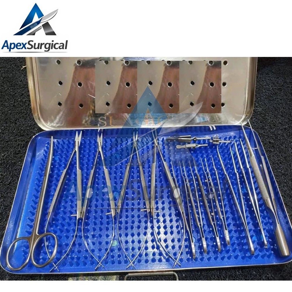 Basic Hand Surgery Set of Micro Surgical Instruments With case