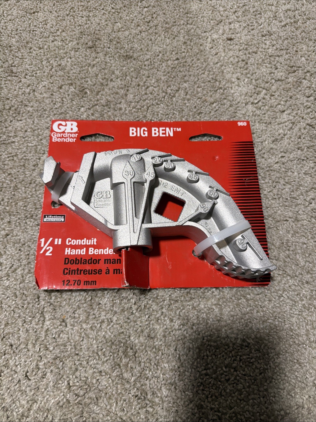 GB Gardner Bender BIG BEN Conduit Hand Bender Head 1/2\