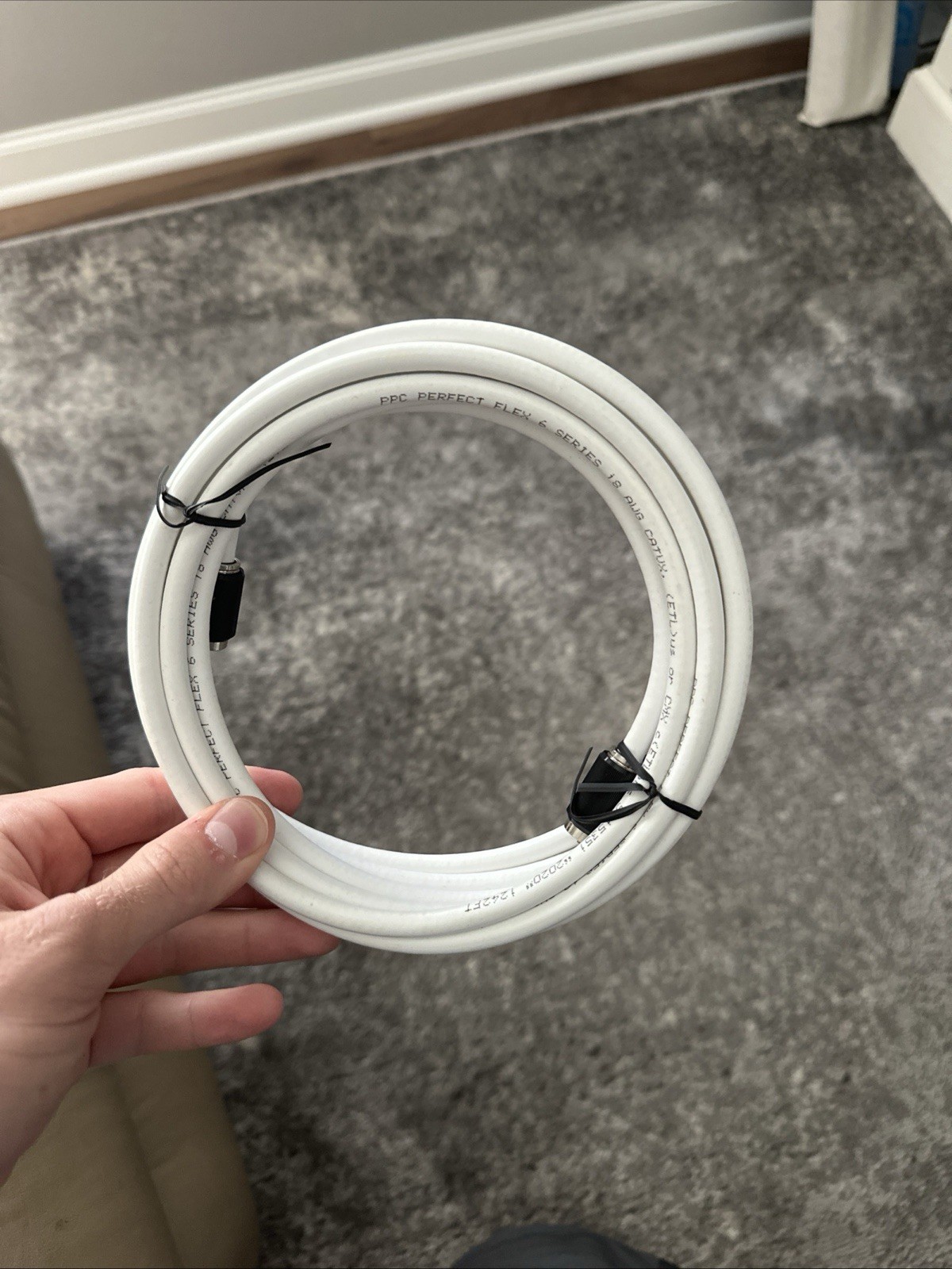 PPC Perfect Flex 6 Series 50 Ohm 18 AWG White ETFE UV Resistant Coax PPC Perfect Flex 6 Series 50 Ohm 18 AWG White ETFE UV Resistant Coax