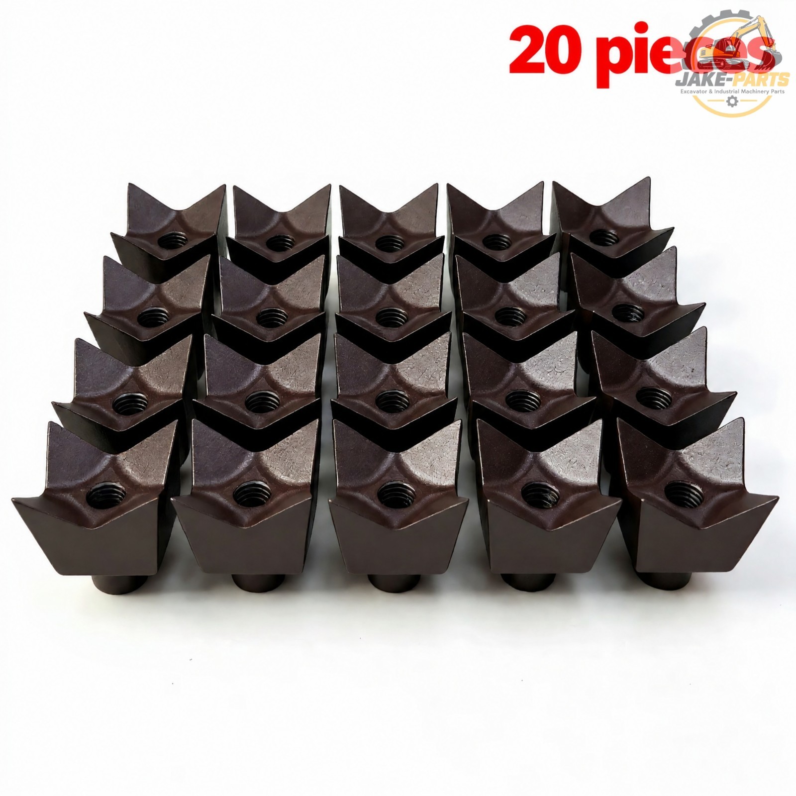 20 Pcs QH10078T Forestry Disc Mulcher Teeth, 5/8
