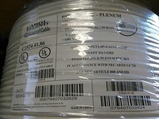 Coaxial Cable, 1000 ft. Length, 18 AWG Conductor Size, Natural, PVC Jacket Mater picture